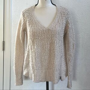 Moth oatmeal vneck sweater